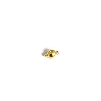 Golden metal ball magnetic clasp - size 8 x 13 mm