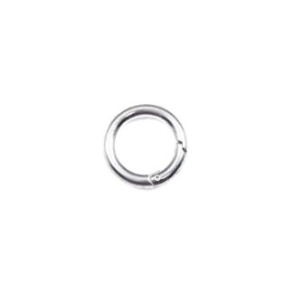 Silvery metal self-closing spring gate ring - diametre 25 mm