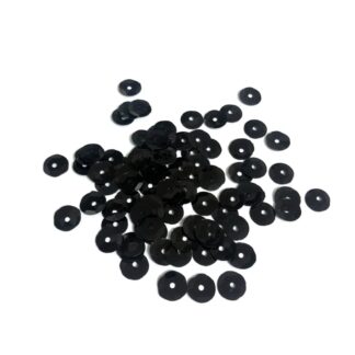 Round black sequins - diametre 7 mm - weight 5 g