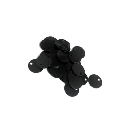 Round black sequins - diametre 10 mm - weight 5 g