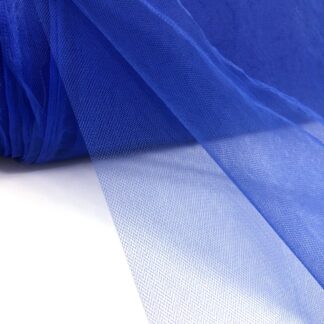 Stiff blue net fabric by metre - width 160 cm