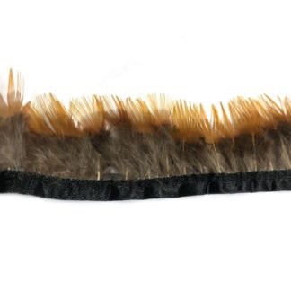 Yellow and brown feathers - size 60 mm