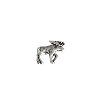 Silvery metal moose pendants - size 22 x 24 mm - 2 pieces