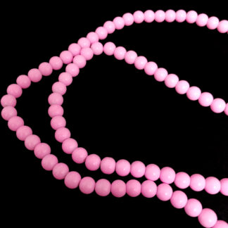 Round light pink beads by strand - diametre 8 mm - length 81 cm