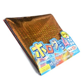 Hologram sticker chiyogami paper - size 150 x 150 mm - 10 pieces