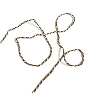 Colourful twisted thread by metre - diametre 2 mm