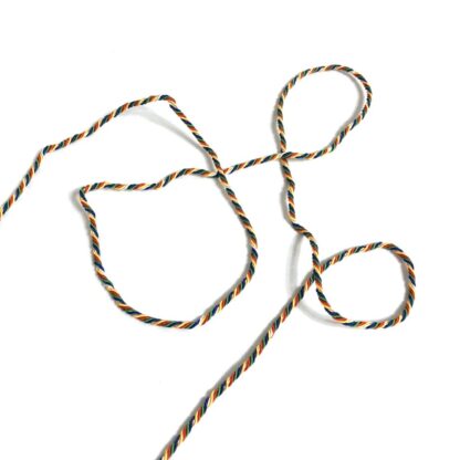 Colourful twisted thread by metre - diametre 2 mm