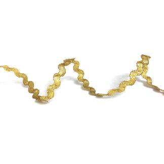 Golden zigzag trim ribbon by metre - width 6 mm