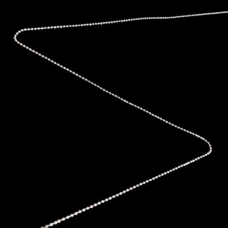 Silvery ball metal chain by metre - diametre 1.5 mm