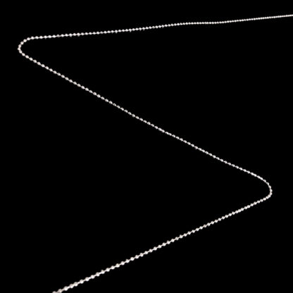 Silvery ball metal chain by metre - diametre 1.5 mm