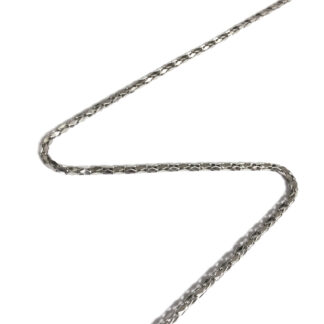 Silvery cylindrical metal chain by metre - diametre 2.5 mm