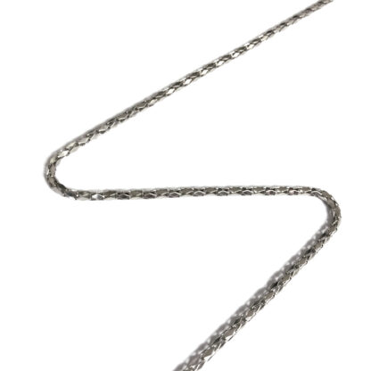 Silvery cylindrical metal chain by metre - diametre 2.5 mm