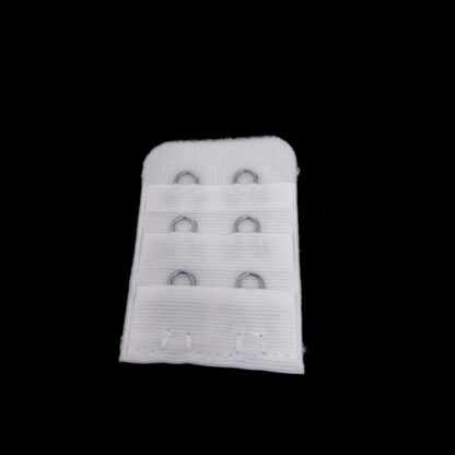 Two hook and eye white bra extender - size 30 x 50 mm