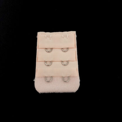 Two hook and eye beige bra extender - size 30 x 50 mm