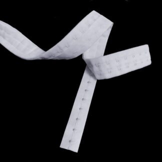White bra one row hook and two row eye trims - width 40 and 25 mm