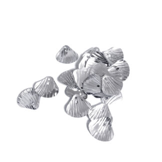 Silvery shell sequins - size 12 mm - weight 5 g