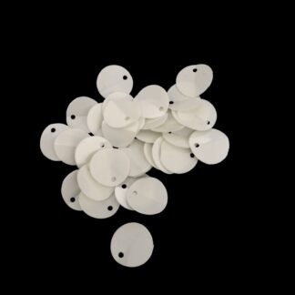 Round half-folded cream sequins - diametre 8 mm - weight 5 g