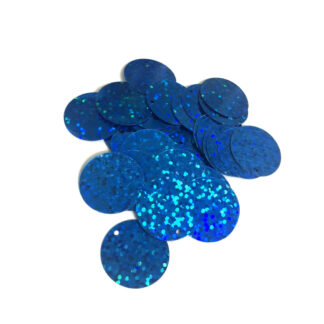 Glittery round blue sequins - diametre 20 mm - weight 5 g