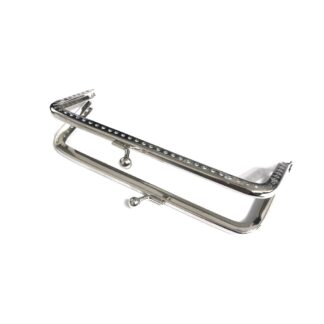 Silvery metal handbag frame - size 65 x 130 mm
