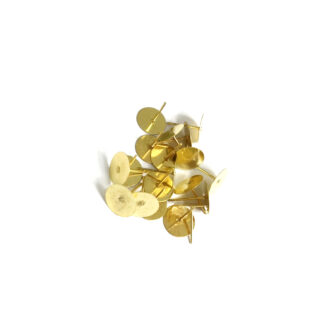 Golden metal earstuds - size 10 x 11 mm - weight 5 g