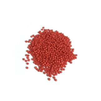 Orange red round seed beads - size 2 mm - weight 50 g