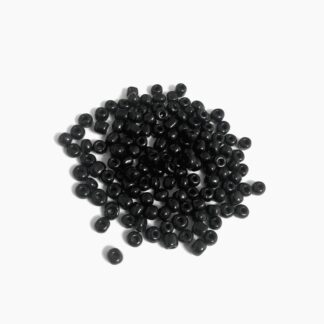 Round black seed beads - size 3 mm - weight 43 g