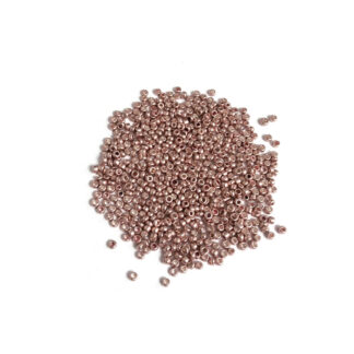 Round copper-coloured seed beads - size 2 mm - weight 50 g