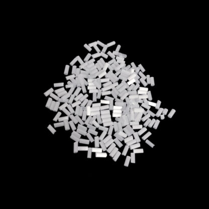 Bluish white bugle seed beads - size 2.2 x 4.5 mm - weight 50 g