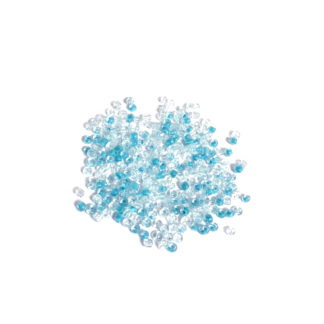 Round bluish green glass seed beads - size 2.8 mm - weight 50 g