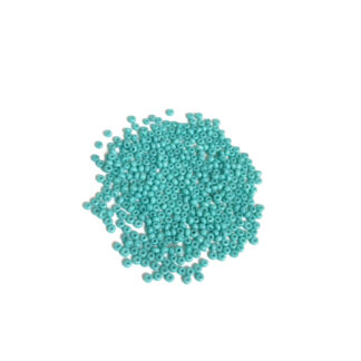 Round turquoise green seed beads - size 2.3 mm - weight 50 g