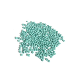 Round turquoise green seed beads - size 2.8 mm - weight 50 g