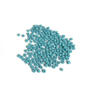 Round turquoise green seed beads - size 3.2 mm - weight 50 g