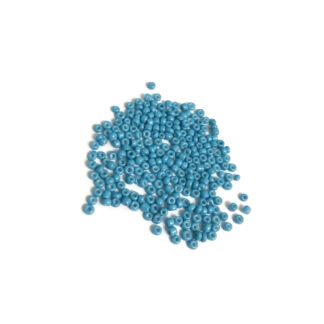 Round greenish light blue seed beads - size 2.5 mm - weight 50 g