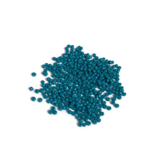 Round bluish green seed beads - size 2.5 mm - weight 50 g