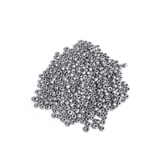 Round silvery grey seed beads - size 3 mm - weight 46 g