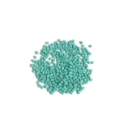 Turquoise green seed beads - size 2 x 2.3 mm - weight 50 g