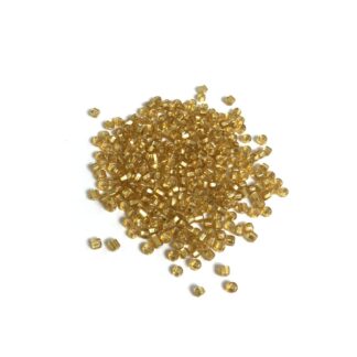Faceted golden yellow seed beads - size 2.5 mm - weight 50 g
