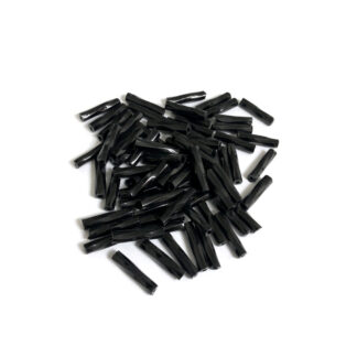 Twisted black bugle beads - size 3 x 14 mm - weight 50 g