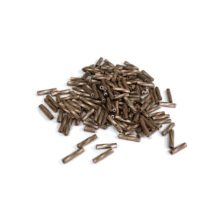 Light brown bugle beads - size 2 x 9 mm - weight 50 g