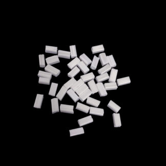 Iridescent white square bar seed beads - size 4 x 7.5 mm - weight 50 g