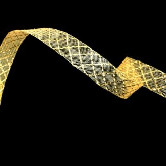 Elastic mesh net hard yellow nylon ribbon by roll - width 17 mm - approximately 21 metres