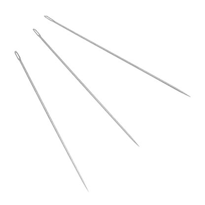 Flexible beading needles - length 10 mm - 3 pieces