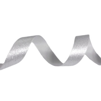 Glittery silvery ribbon by metre - width 25 mm