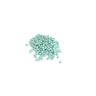Round light turquoise green seed beads - size 2.2 mm - weight 15 g