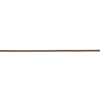 Dark brown flat metal chain by metre - width 2.2 mm