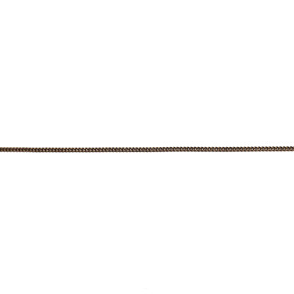 Dark brown flat metal chain by metre - width 2.2 mm