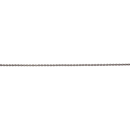 Oval dark grey metal link chain by metre - diametre 2.9 mm