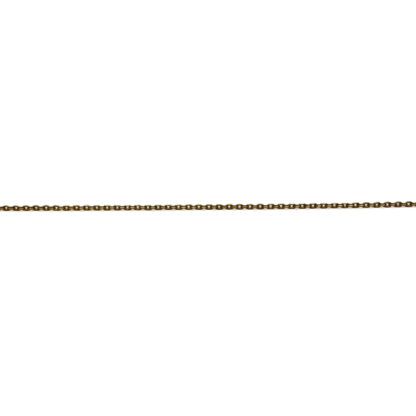 Dark brass oval metal link chain by metre - diametre 1.6 mm