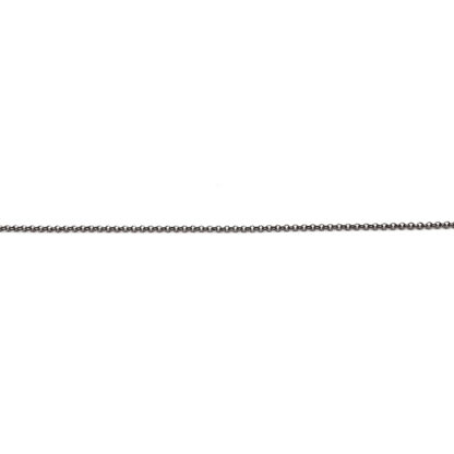 Dark grey round metal link chain by metre - diametre 2 mm