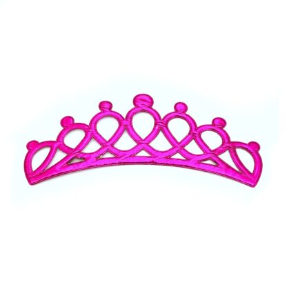 Shiny pink crown decoration - size 48 x 130 mm
